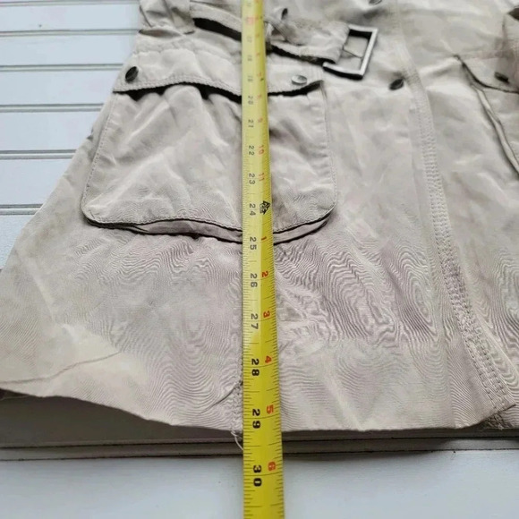 Zara Women Utility Jacket Pockets Belted Pockets Beige Jacket Coat Sz XS - Picture 3 of 16
